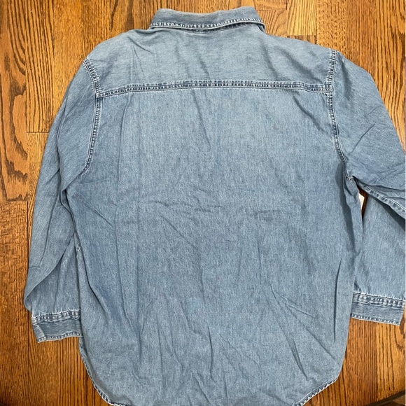 Bobbie Brooks Vintage Denim Shirt Red Birds Cardinal Fall Size XL - Picture 9 of 9